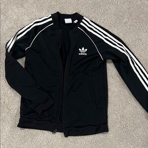 Adidas Black Jacket with White Accents